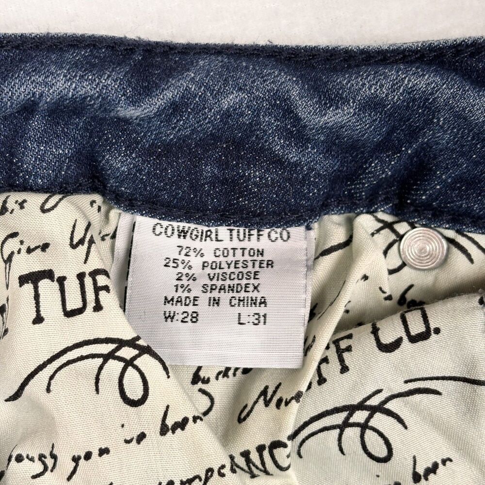 Cowgirl Tuff Co Denim Jeans Aztec Skinny 28x31 Western Rodeo Cowgirl Bold - Picture 3 of 8